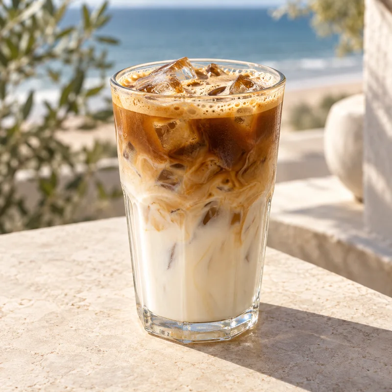 Iced latte · imagen ilustrativa de la propuesta SHANTI