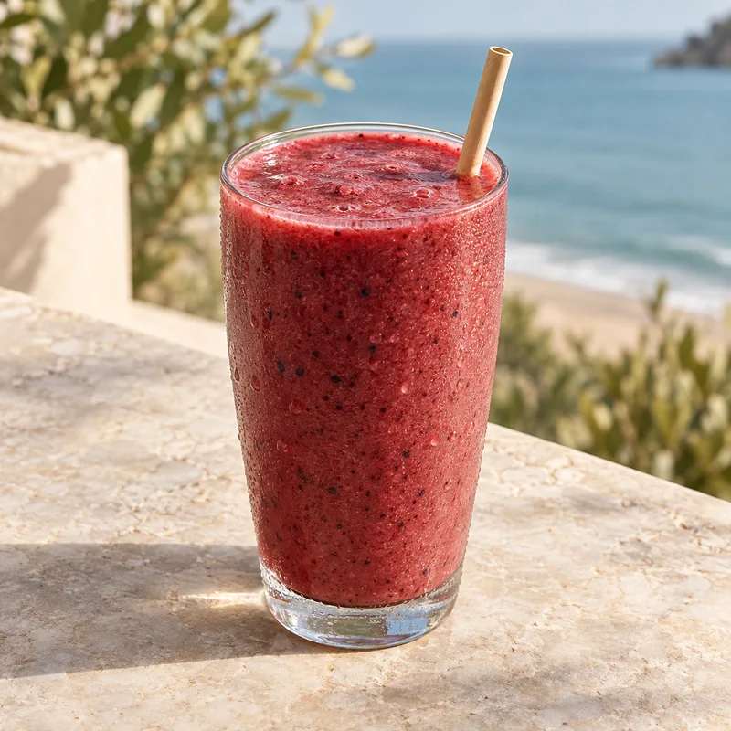 Smoothie Rojo · imagen ilustrativa de la propuesta SHANTI